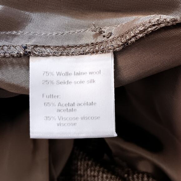 AKRIS PUNTO‎ Circle Skirt Wool Silk Blend Flouncy Brown Tweed Size 6 Skater - Picture 7 of 16